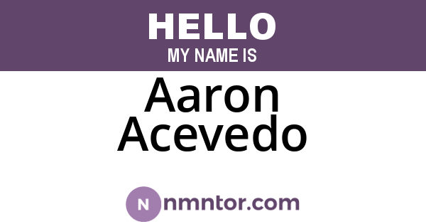 Aaron Acevedo