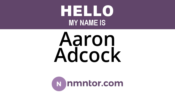 Aaron Adcock