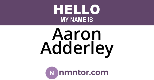 Aaron Adderley