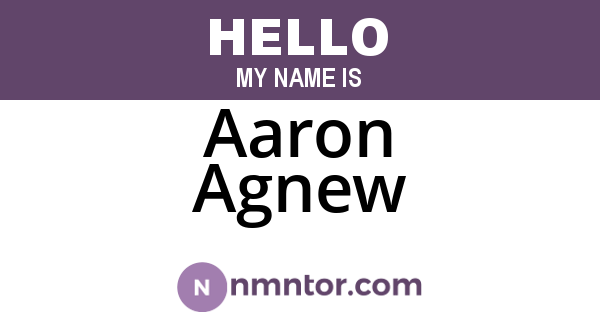 Aaron Agnew