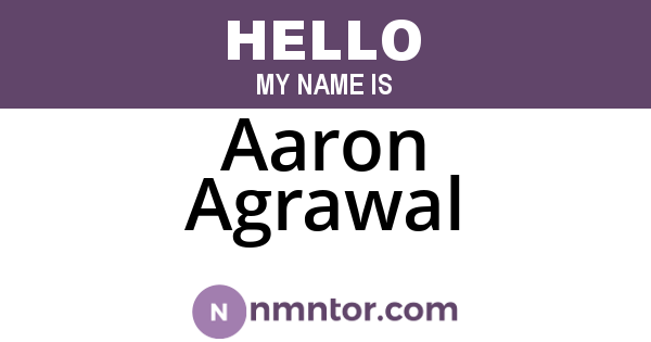Aaron Agrawal
