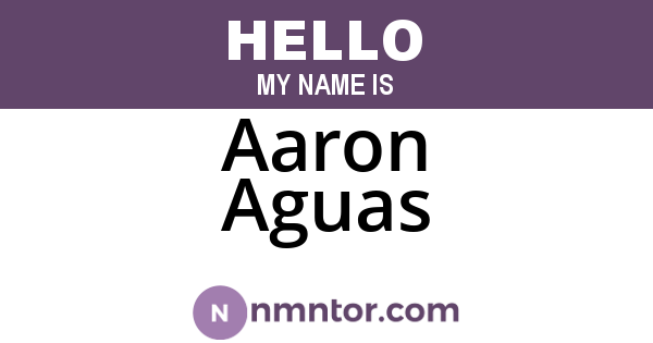 Aaron Aguas