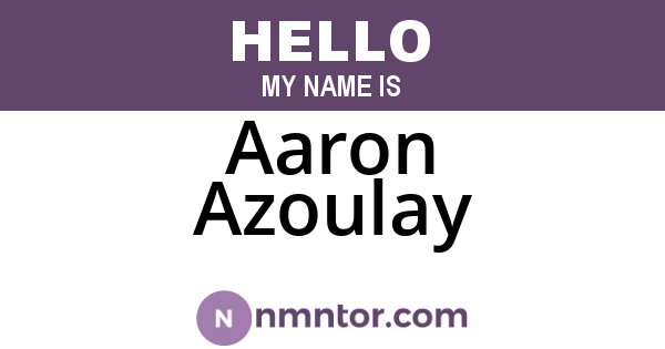 Aaron Azoulay