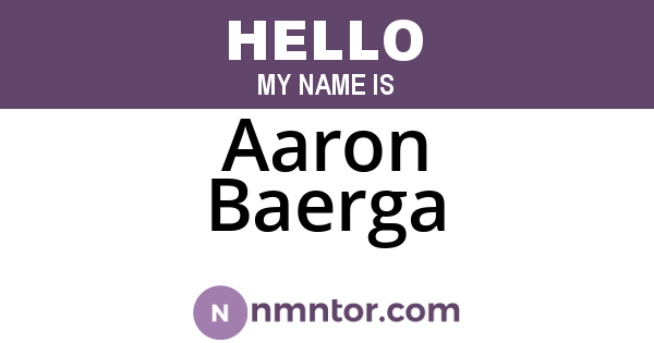 Aaron Baerga