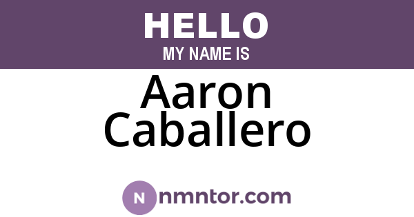 Aaron Caballero