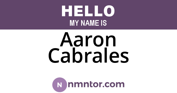 Aaron Cabrales