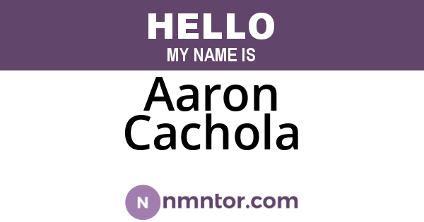 Aaron Cachola