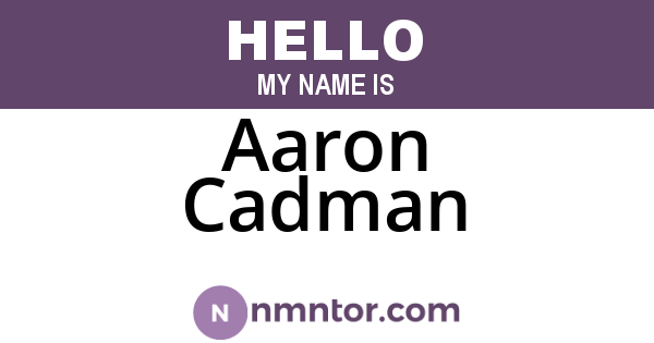 Aaron Cadman