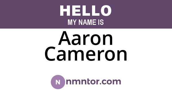 Aaron Cameron