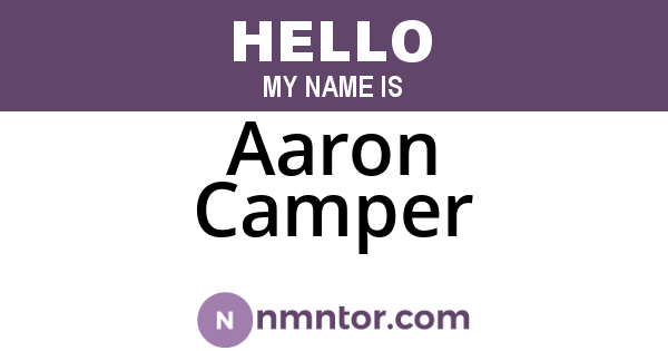 Aaron Camper