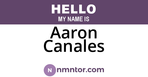 Aaron Canales