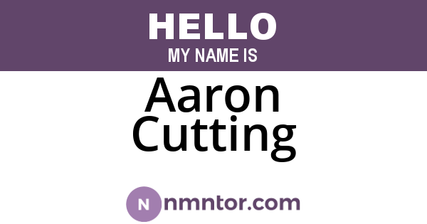 Aaron Cutting