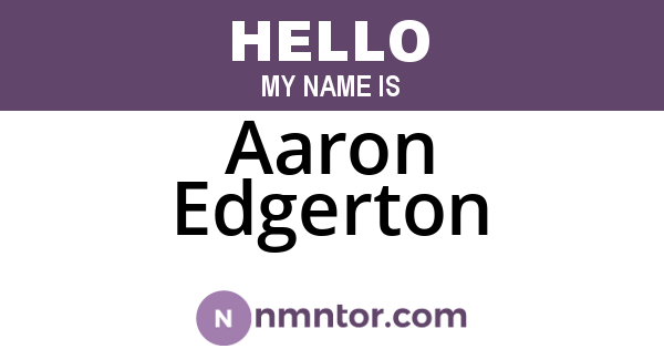 Aaron Edgerton