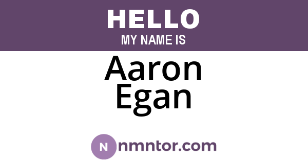Aaron Egan