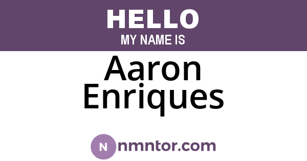 Aaron Enriques