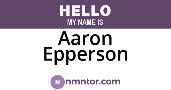 Aaron Epperson