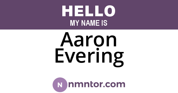 Aaron Evering