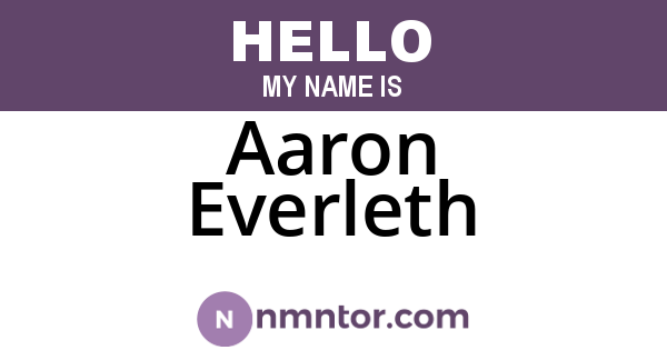 Aaron Everleth
