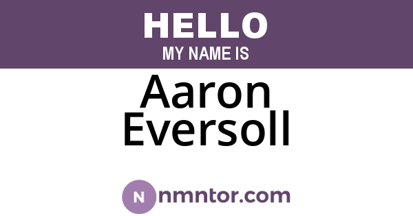 Aaron Eversoll