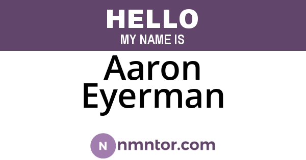Aaron Eyerman