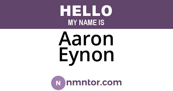 Aaron Eynon