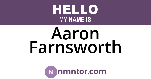 Aaron Farnsworth