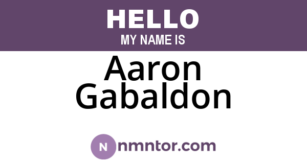 Aaron Gabaldon