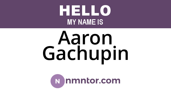Aaron Gachupin