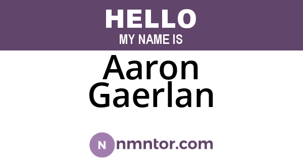 Aaron Gaerlan
