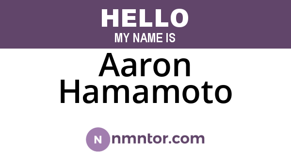 Aaron Hamamoto