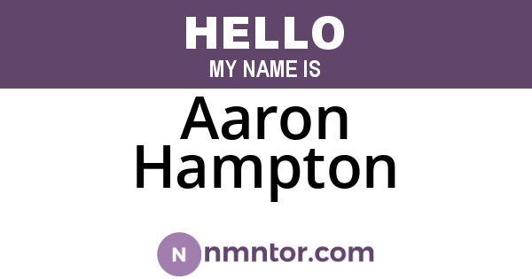 Aaron Hampton