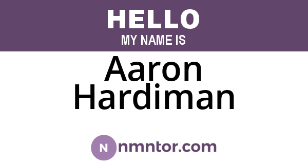 Aaron Hardiman