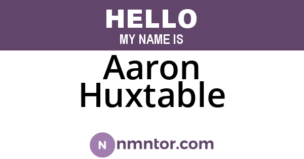 Aaron Huxtable