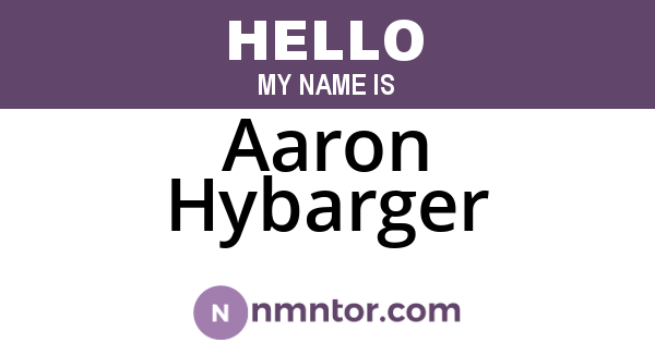 Aaron Hybarger