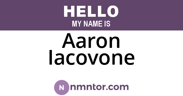 Aaron Iacovone