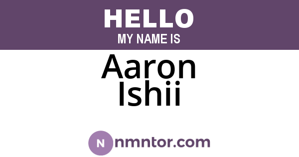 Aaron Ishii