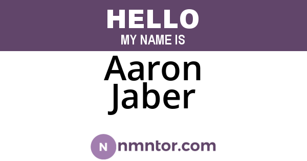 Aaron Jaber