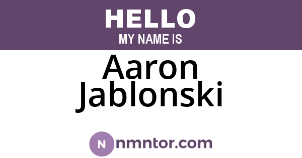 Aaron Jablonski