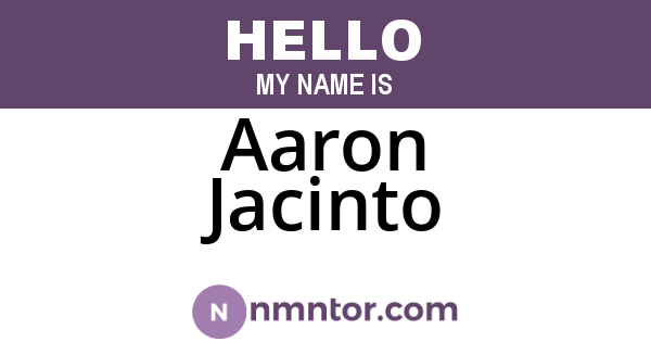 Aaron Jacinto