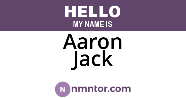 Aaron Jack
