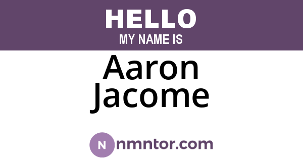 Aaron Jacome