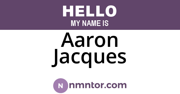 Aaron Jacques