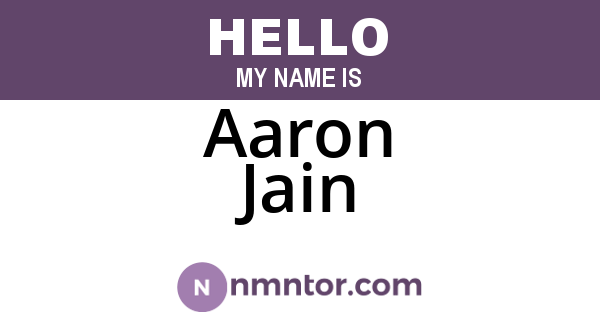 Aaron Jain
