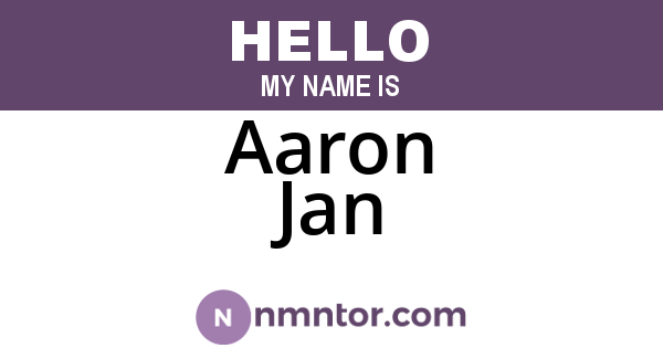 Aaron Jan