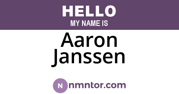 Aaron Janssen