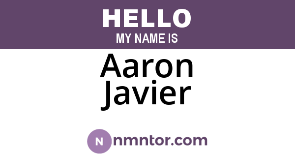 Aaron Javier