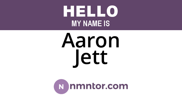 Aaron Jett