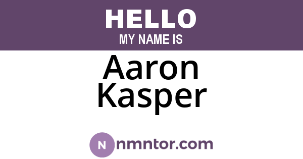 Aaron Kasper