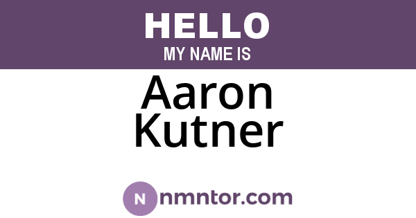 Aaron Kutner