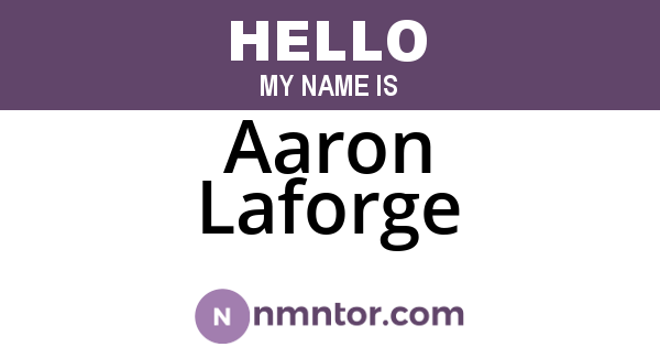 Aaron Laforge